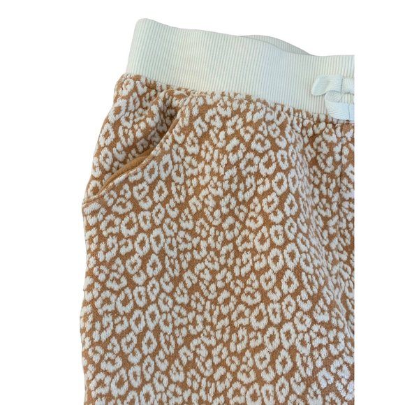 JANIE AND JACK Brown + White Animal Print Jacquard Girl's Jogger Pants Size 8 - Picture 4 of 8